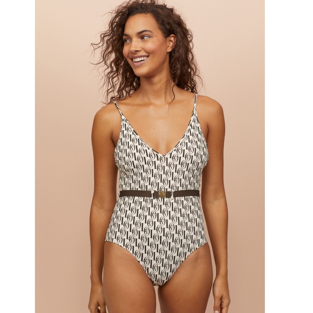 H&M X Love Stories Belted One Piece Swimsuit 4